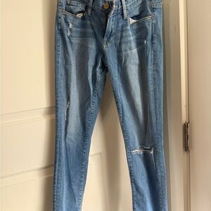 Women's Blue Distressed Jeans